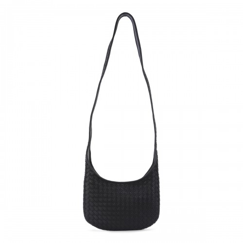 BLACK LEATHER VENETO SMALL BAG