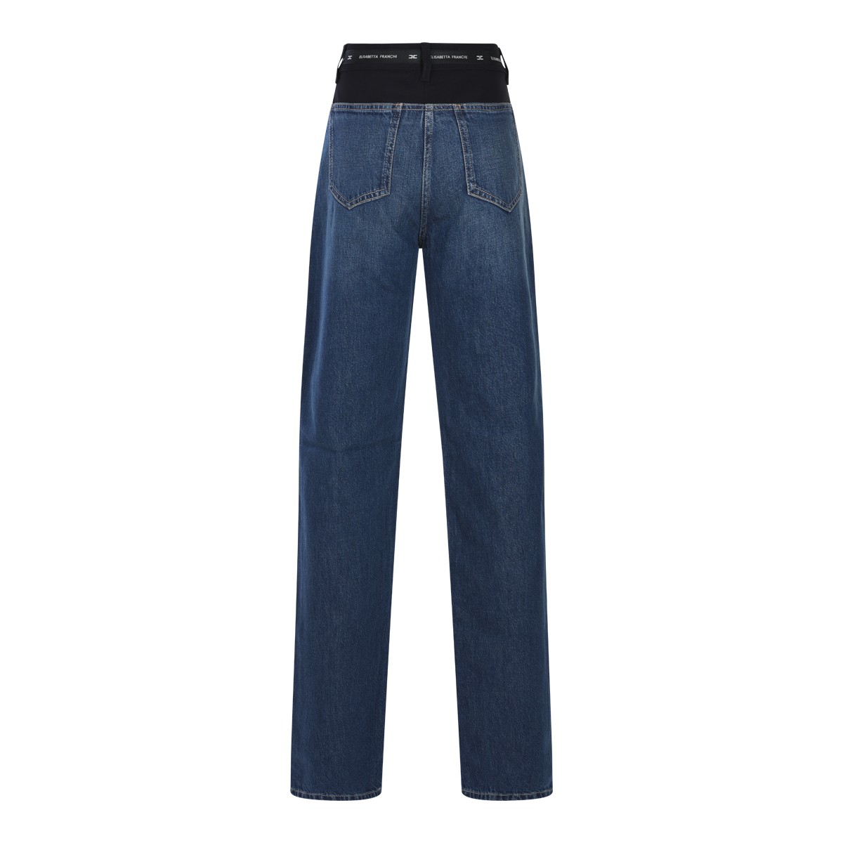 BLUE AND BLACK COTTON JEANS