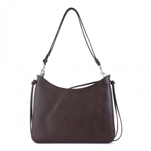 DARK BROWN LEATHER GIG SHOULDER BAG