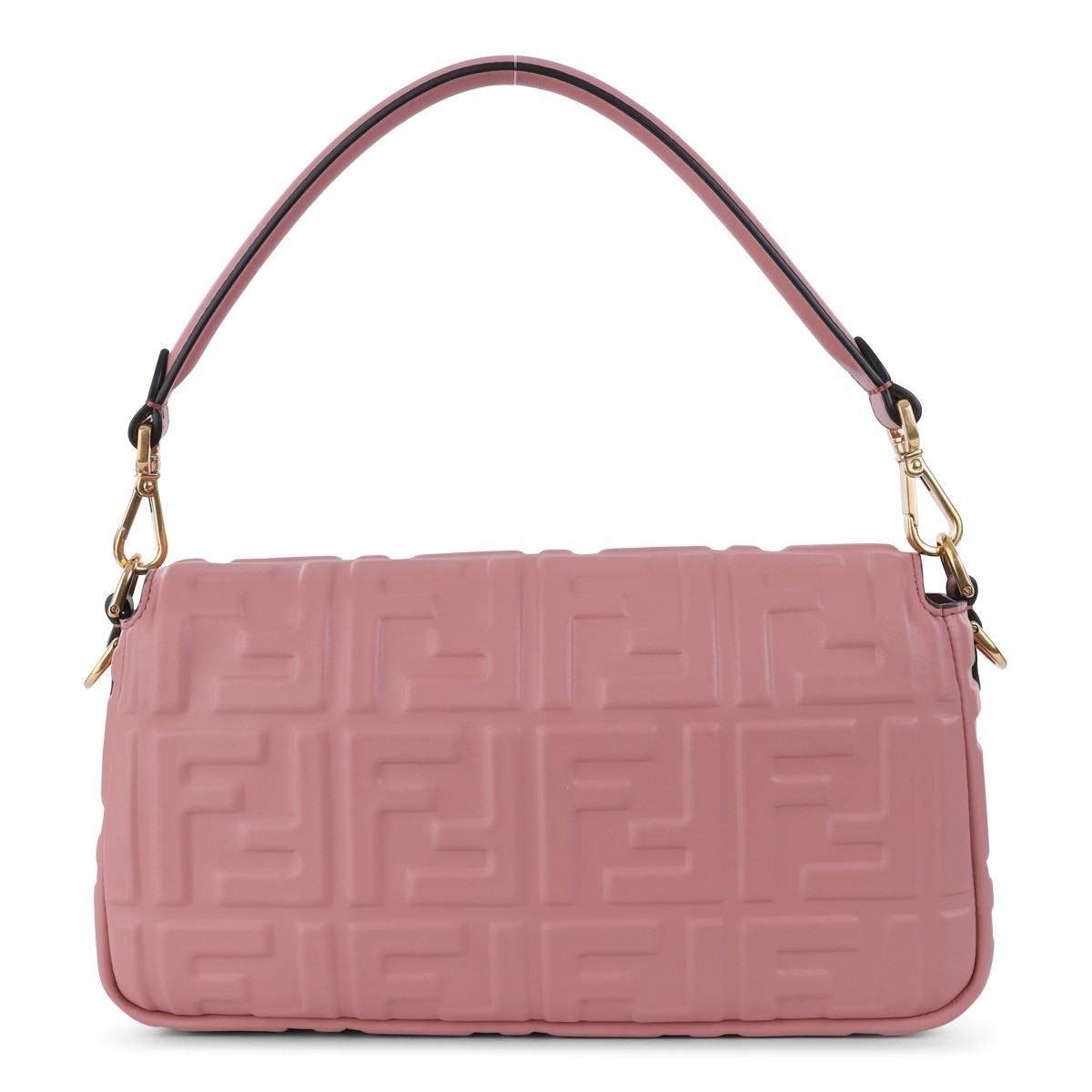 PINK LEATHER BAGUETTE SHOULDER BAG