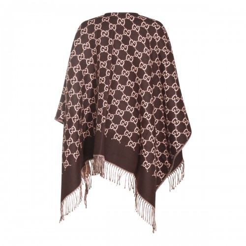 BROWN AND PINK WOOL CAPE 2