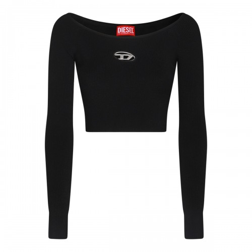 BLACK VISCOSE KNITWEAR