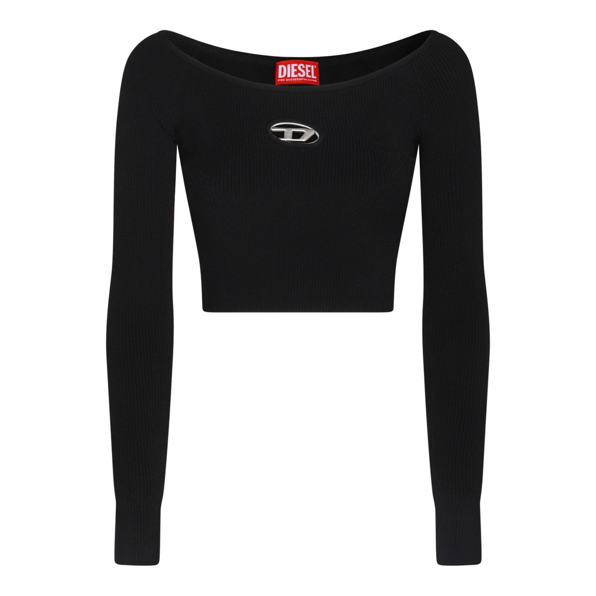 BLACK VISCOSE KNITWEAR