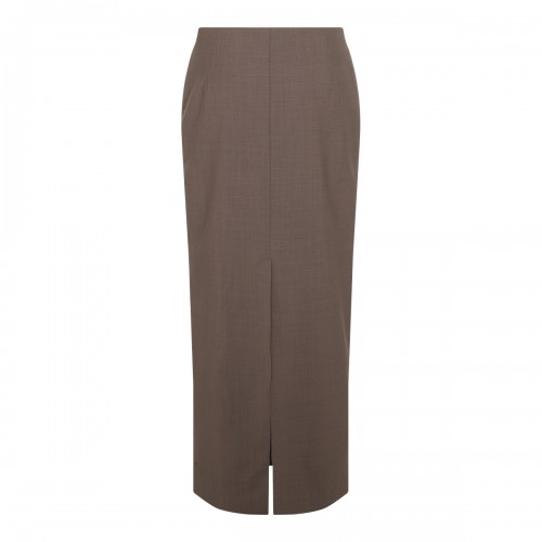 BROWN WOOL SKIRT 2