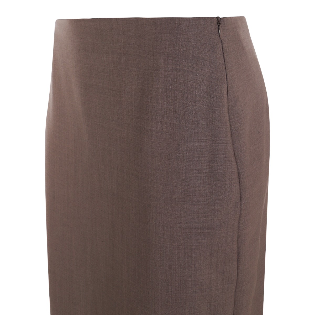 BROWN WOOL SKIRT