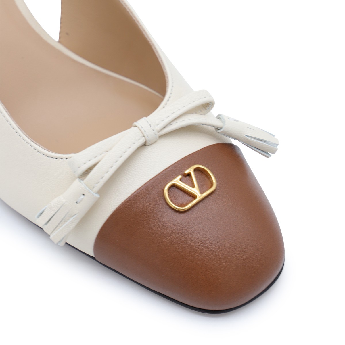 CREAM LEATHER VALET DU ROI PUMPS CREAM LEATHER VALET DU ROI PUMPS