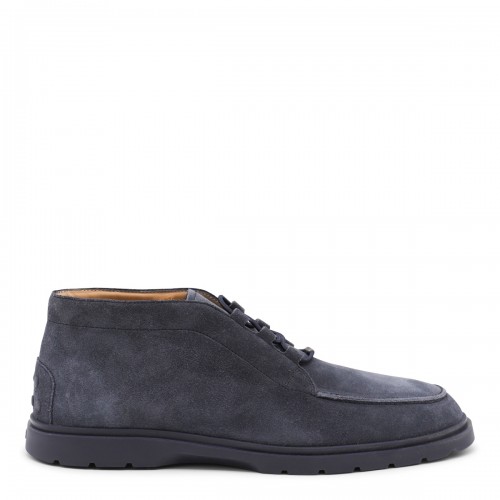 NAVY LEATHER BOOTS