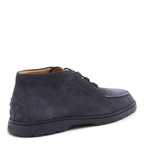 NAVY LEATHER BOOTS