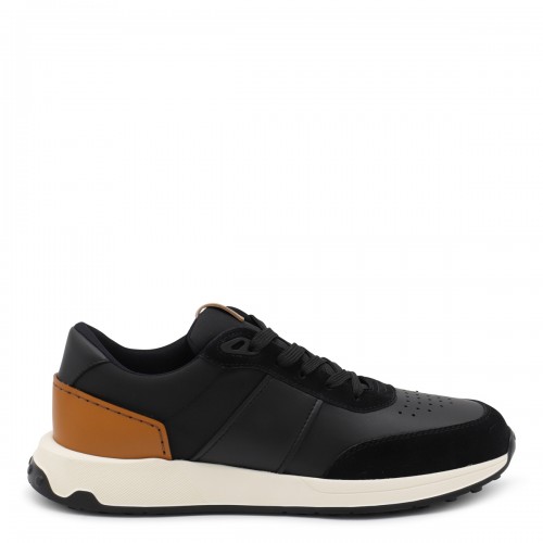 BLACK LEATHER SNEAKERS