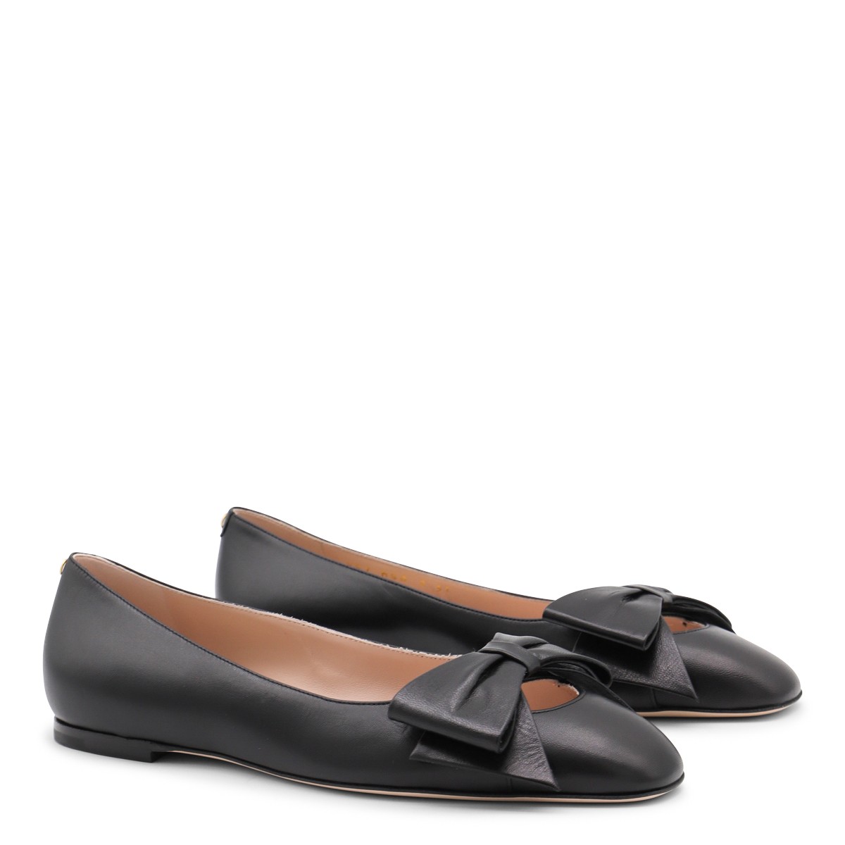 BLACK LEATHER FLATS BLACK LEATHER FLATS