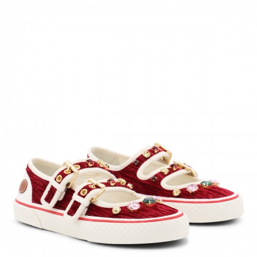 BURGUNDY AND WHITE LEATHER... 2