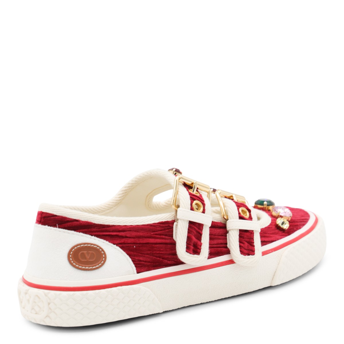 BURGUNDY AND WHITE LEATHER SNEAKERS BURGUNDY AND WHITE LEATHER SNEAKERS