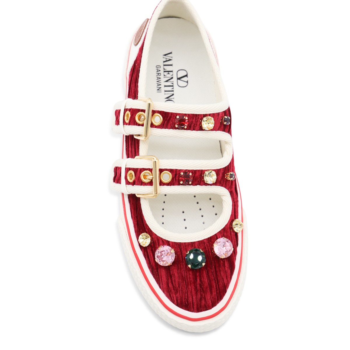 BURGUNDY AND WHITE LEATHER SNEAKERS BURGUNDY AND WHITE LEATHER SNEAKERS