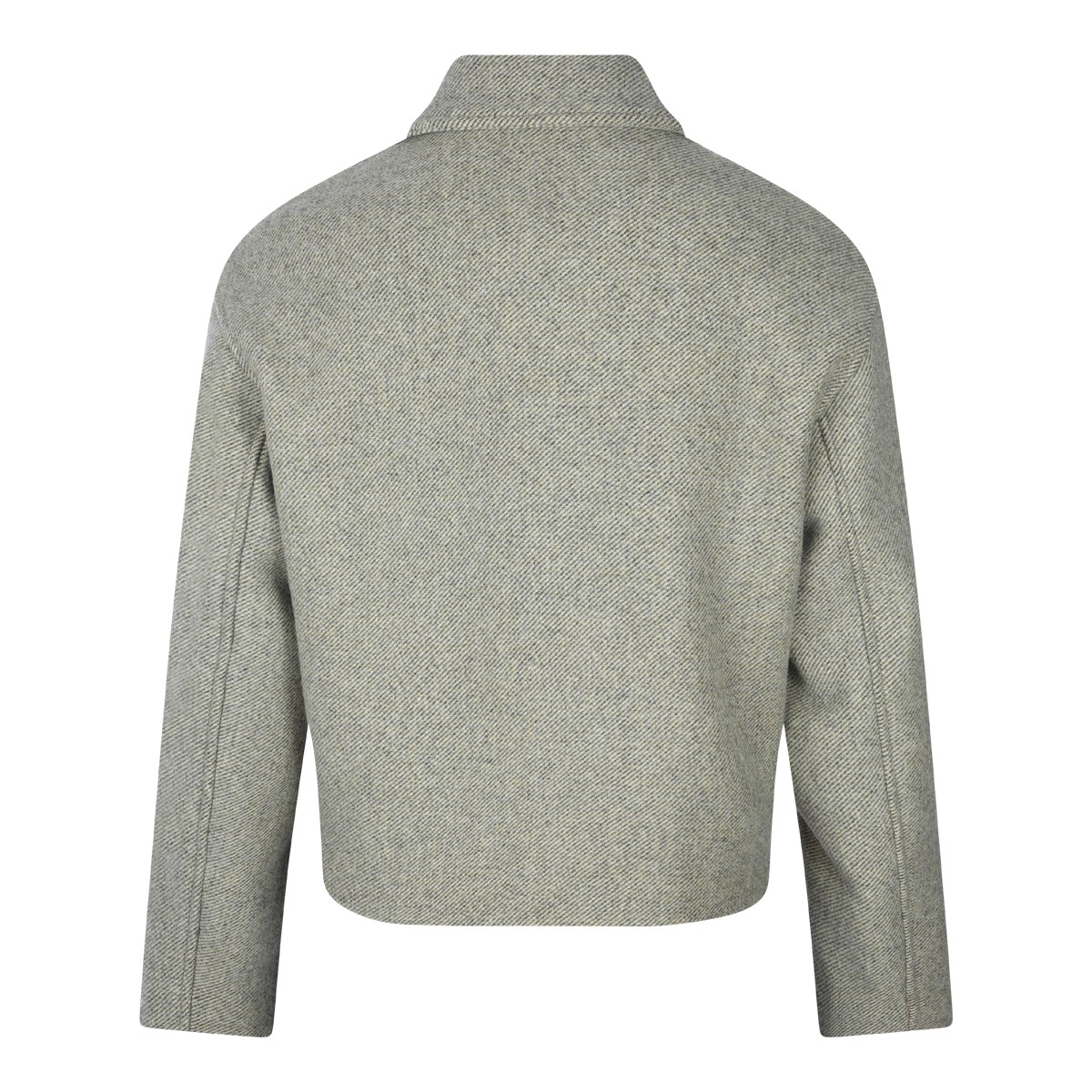 LIGHT GREEN WOOL CASUAL JACKET