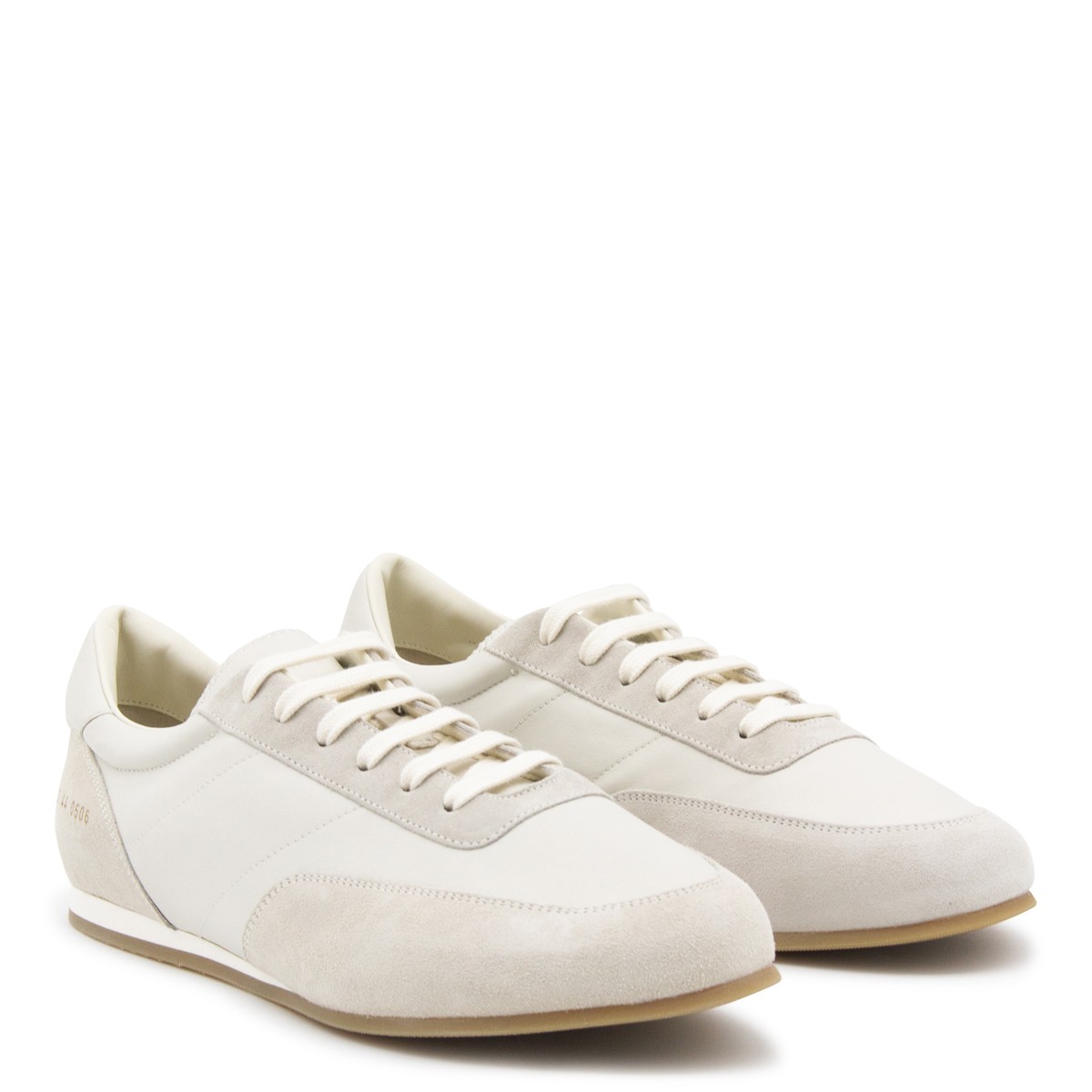WHITE LEATHER MINIMAL RUNNER SNEAKERS WHITE LEATHER MINIMAL RUNNER SNEAKERS