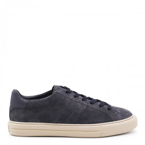 NAVY LEATHER H691 SNEAKERS