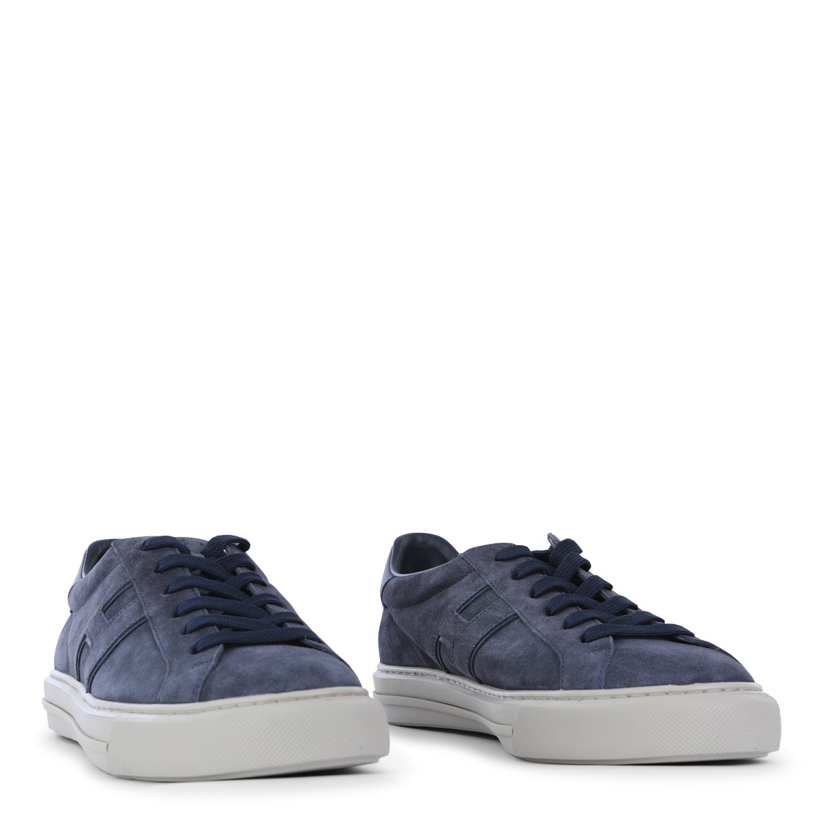 NAVY LEATHER H691 SNEAKERS