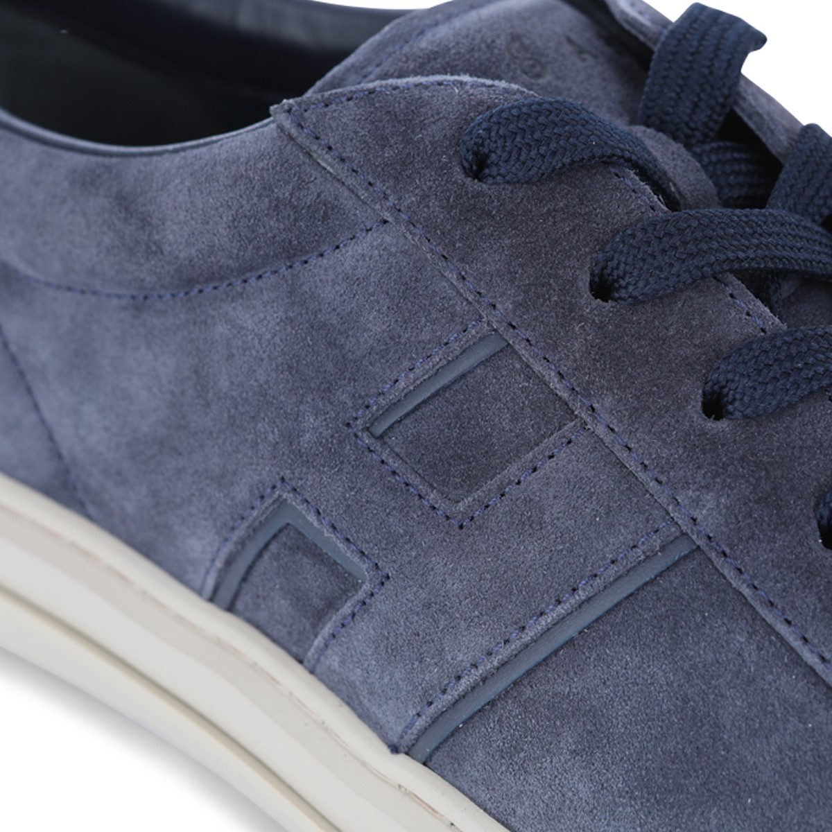 NAVY LEATHER H691 SNEAKERS