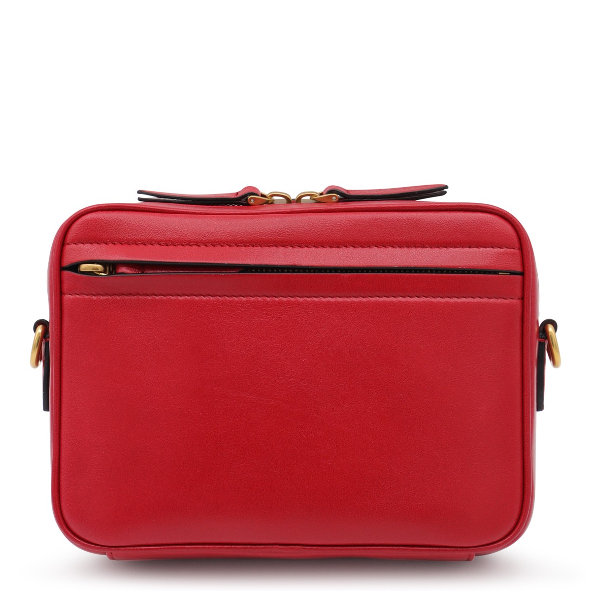 RED AND BLACK LEATHER CROSSBODY BAG