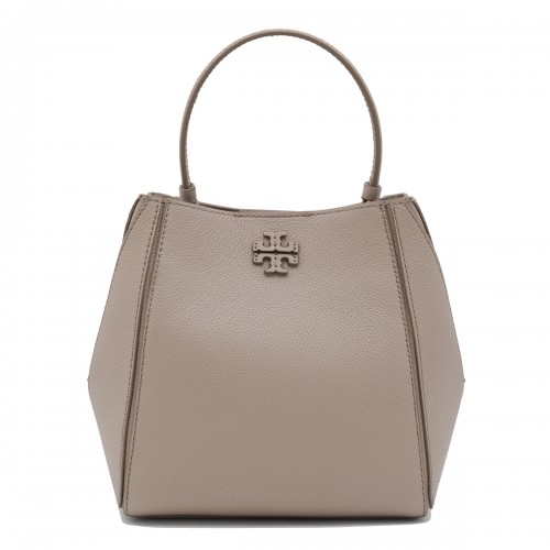 GREY LEATHER MCGRAW SMALL SATCHEL
