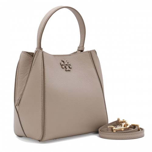 GREY LEATHER MCGRAW SMALL SATCHEL