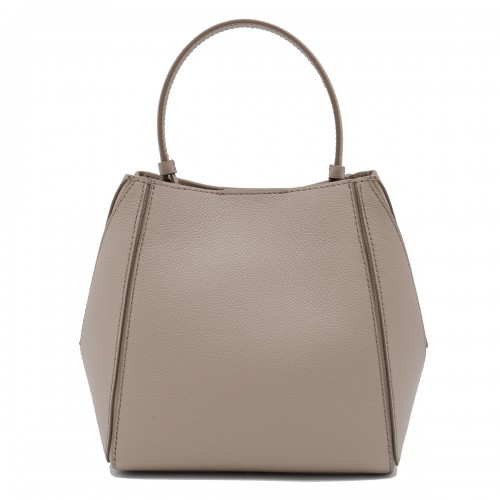 GREY LEATHER MCGRAW SMALL SATCHEL