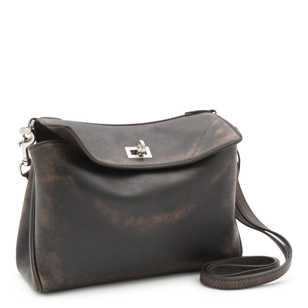 DARK BROWN LEATHER RODEO SMALL...