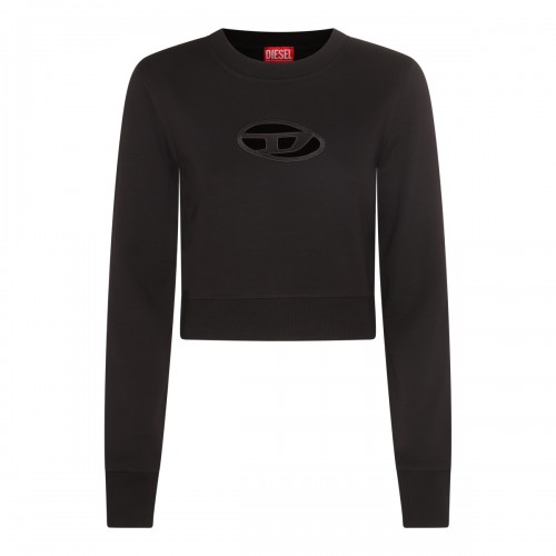 BLACK COTTON SWEATSHIRT