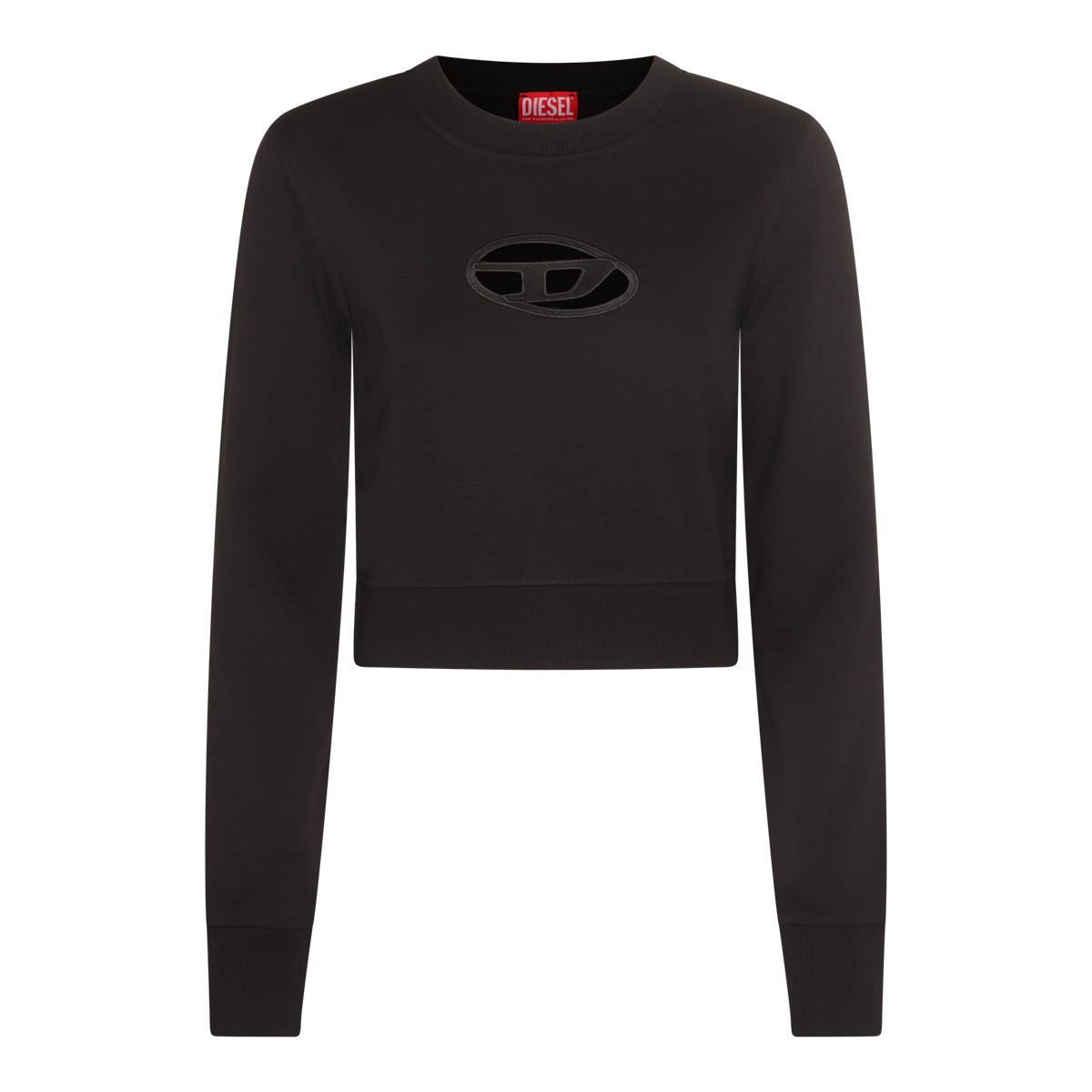 BLACK COTTON SWEATSHIRT