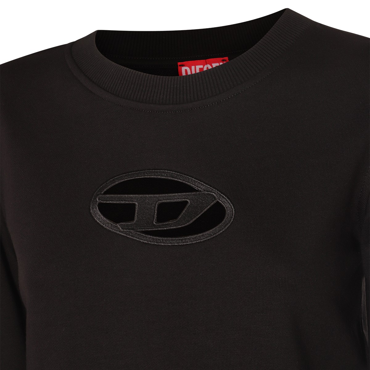 BLACK COTTON SWEATSHIRT