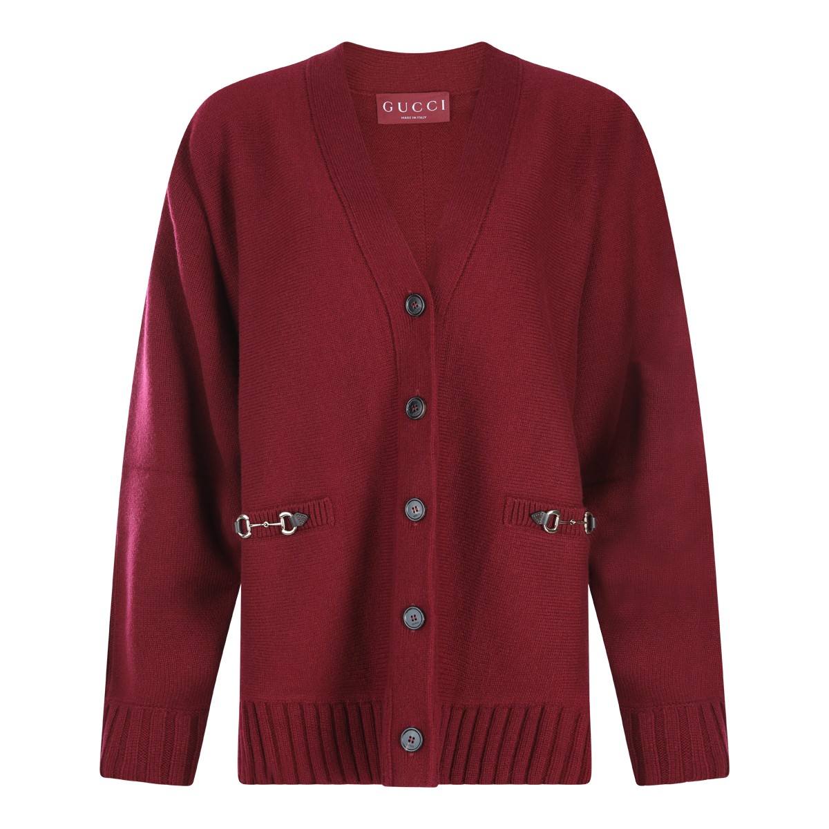 RED ANCORA WOOL KNITWEAR