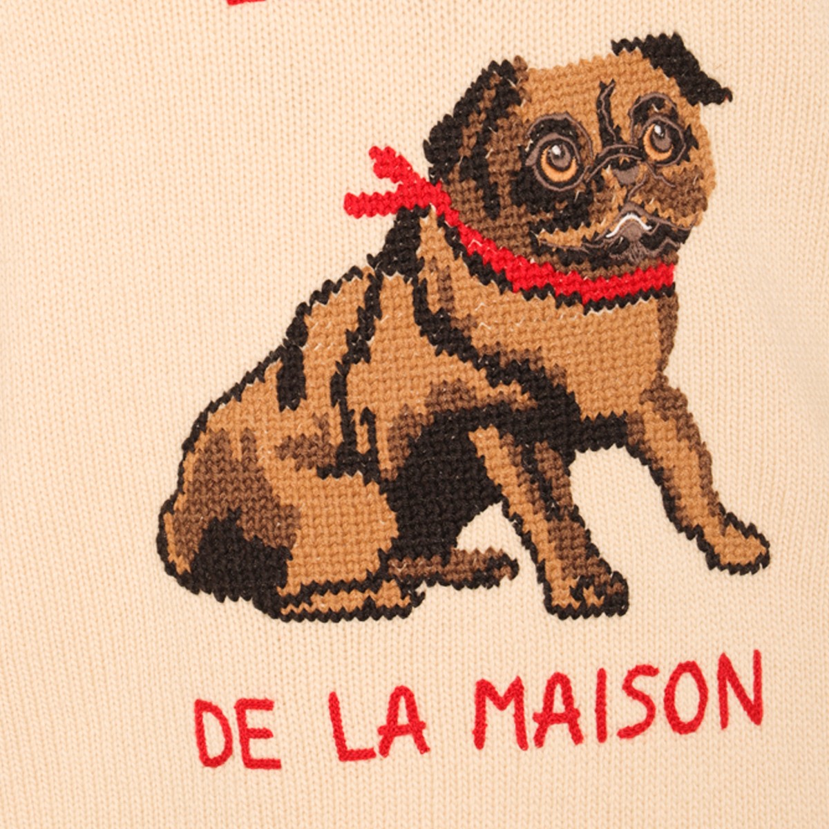 BEIGE AND GREEN WOOL KNITWEAR