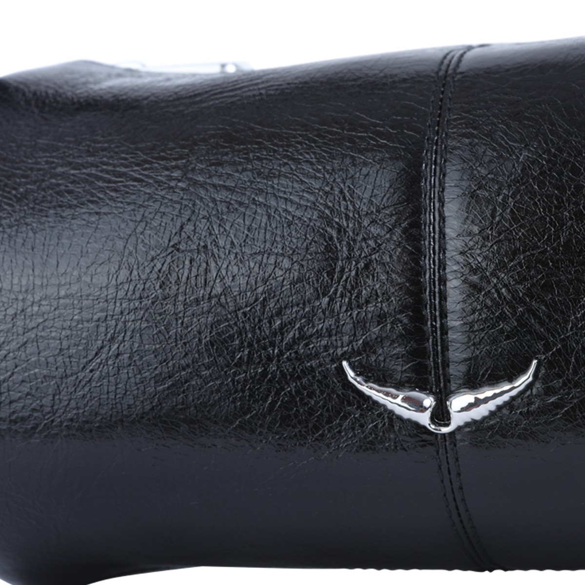 BLACK LEATHER LE DOUDOU SHOULDER BAG