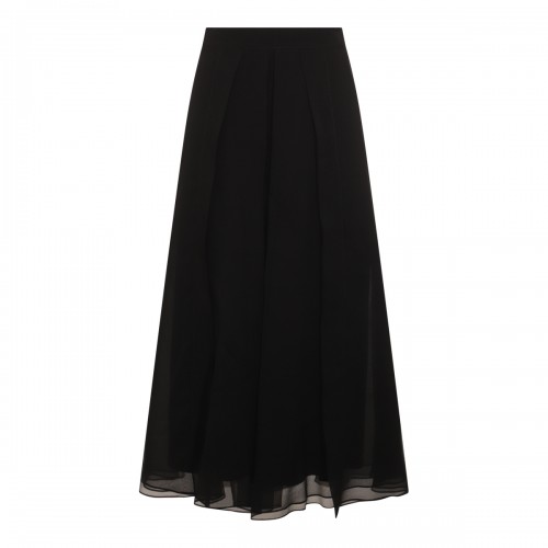 BLACK SILK SKIRT