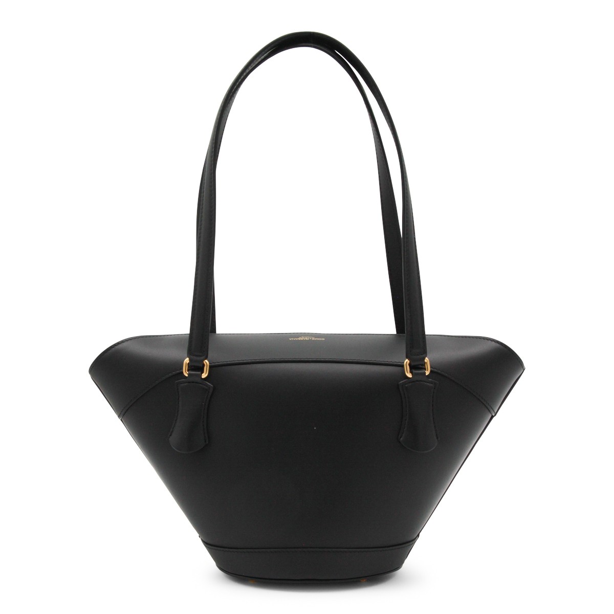 BLACK LEATHER CAPRI SATCHEL