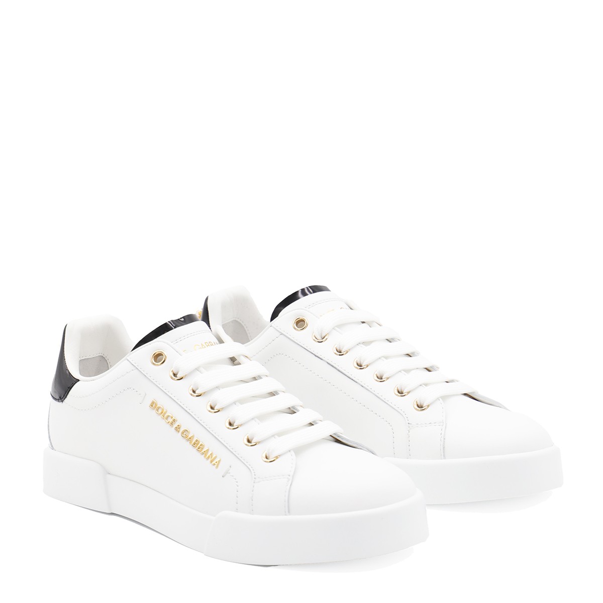 WHITE LEATHER PORTOFINO SNEAKERS WHITE LEATHER PORTOFINO SNEAKERS