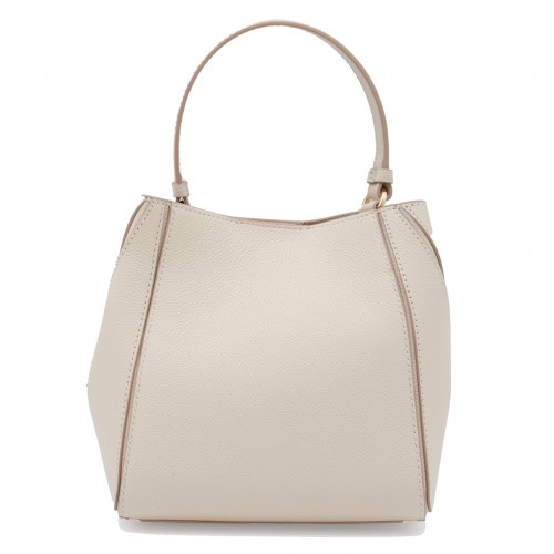 WHITE LEATHER SATCHEL