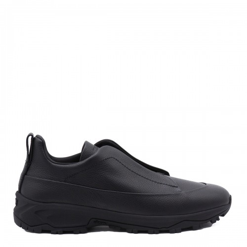 BLACK LEATHER MONTE SNEAKERS