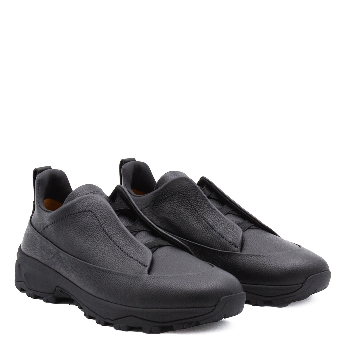 BLACK LEATHER MONTE SNEAKERS