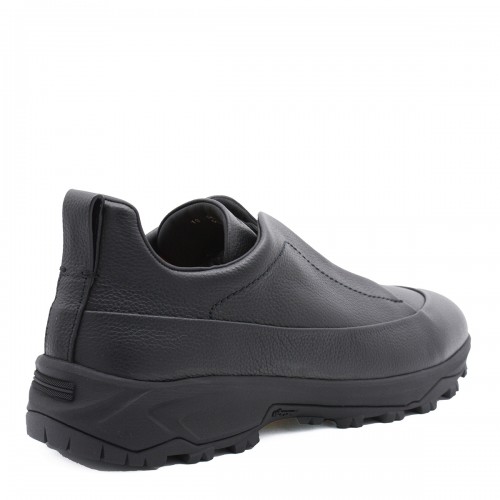 BLACK LEATHER MONTE SNEAKERS