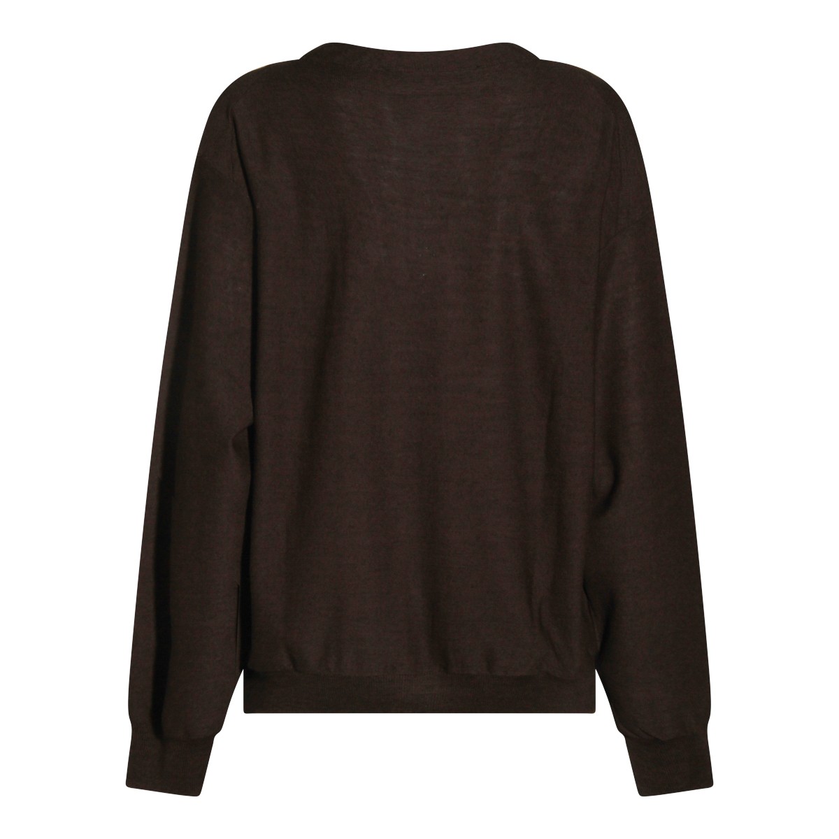 DARK BROWN WOOL KNITWEAR