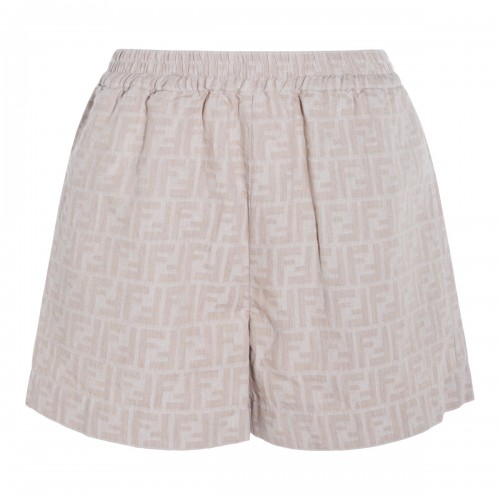 BEIGE COTTON SHORTS