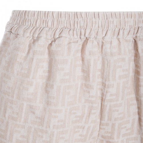 BEIGE COTTON SHORTS