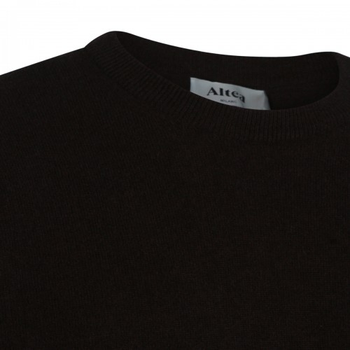 DARK BROWN WOOL KNITWEAR
