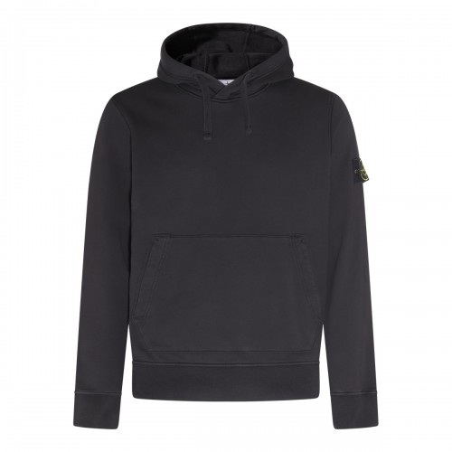 BLACK COTTON SWEATSHIRT
