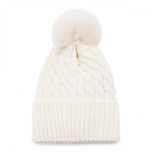 WHITE WOOL HAT