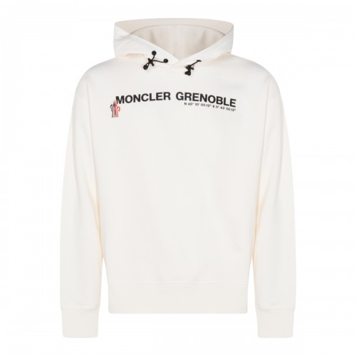 WHITE COTTON SWEATSHIRT