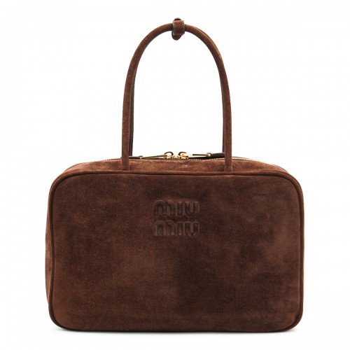 DARK BROWN LEATHER BEAU...