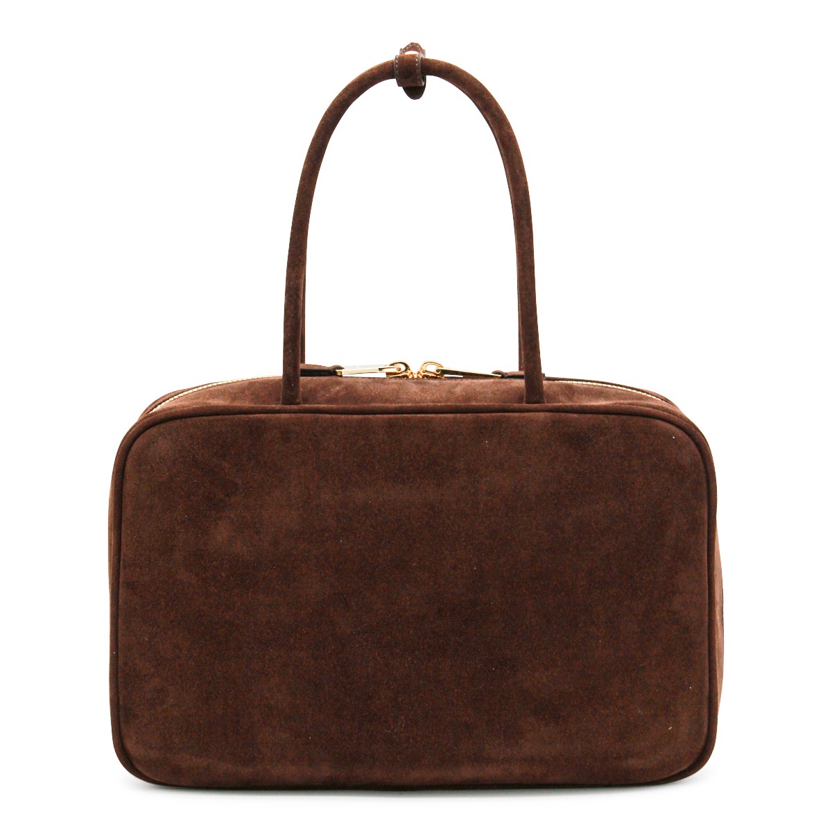 DARK BROWN LEATHER BEAU LARGE TOP...