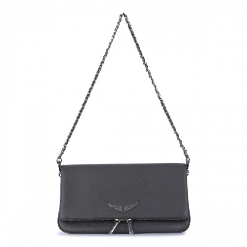 DARK GREY LEATHER ROCK...